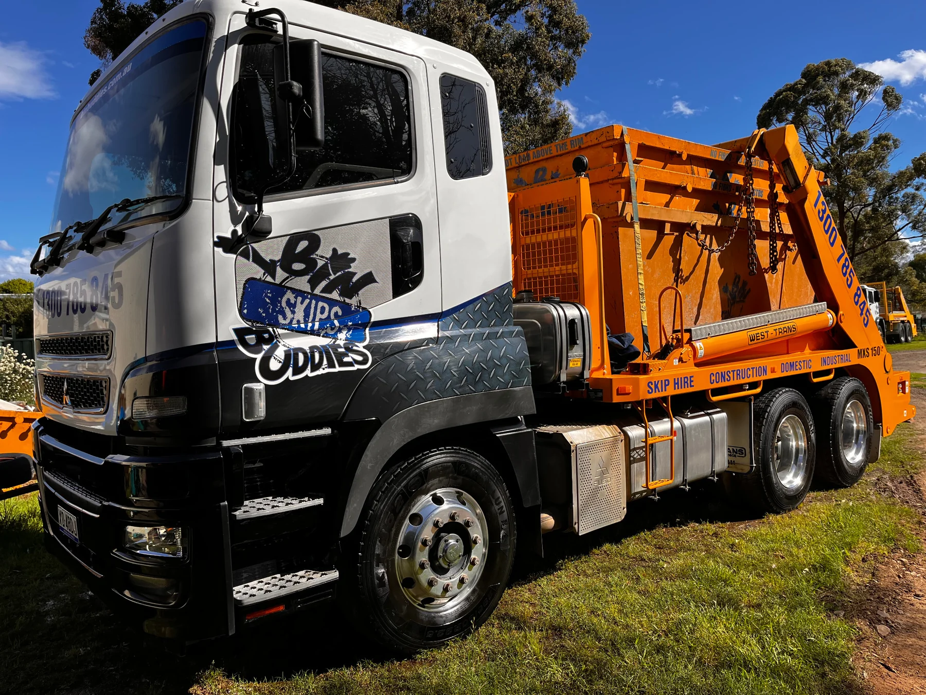 Bin Buddies skip bin truck on a Sydney job